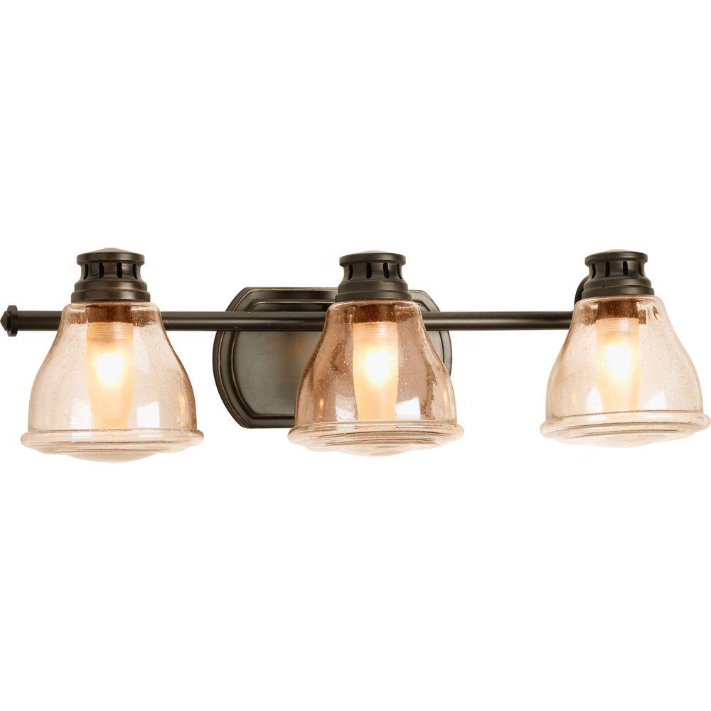 Progress Lighting Academy Collection 3Light Antique Bronze Bathroom