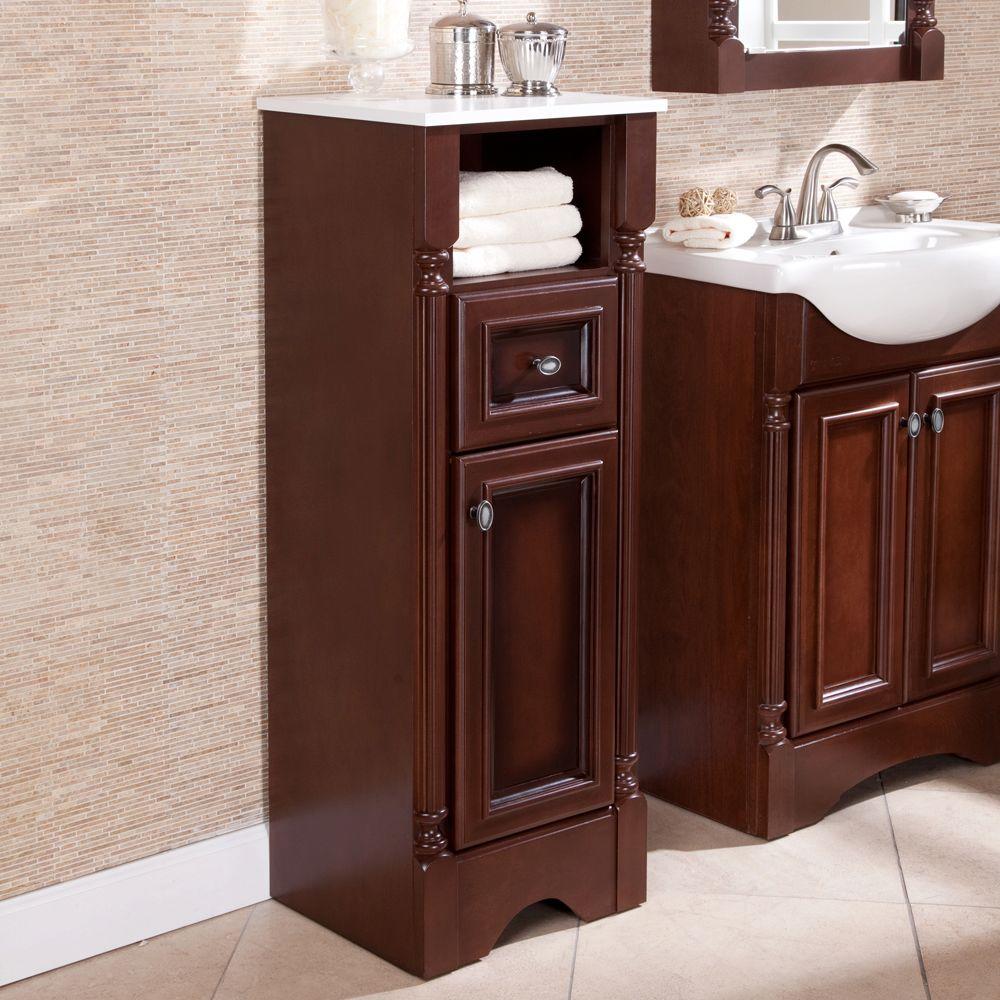 Upc 008033047665 St Paul Bath Organizers Valencia 16 1 2 In W Linen Cabinet In Glazed Hazelnut Upcitemdb Com