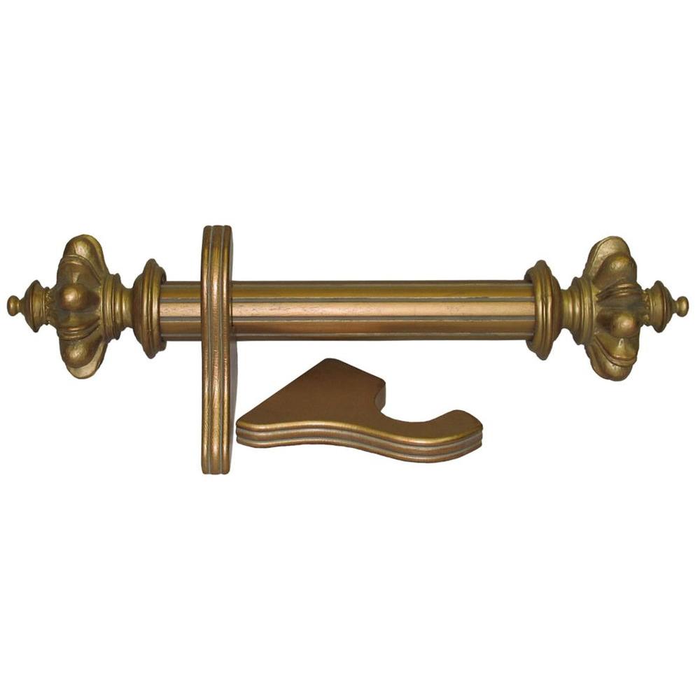 Historical Gold Finials Wood Curtain Rods Window