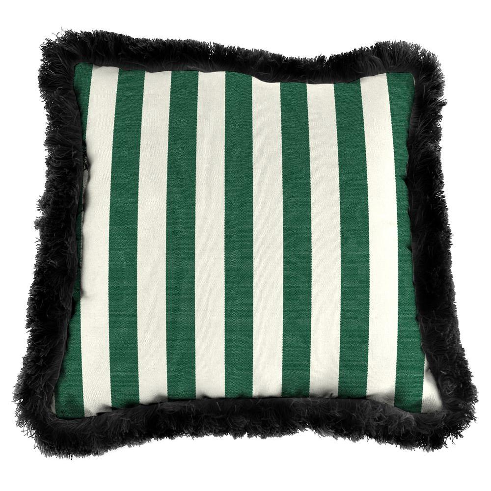 Jordan Manufacturing Sunbrella Mason Forest Green Square Outdoor Throw