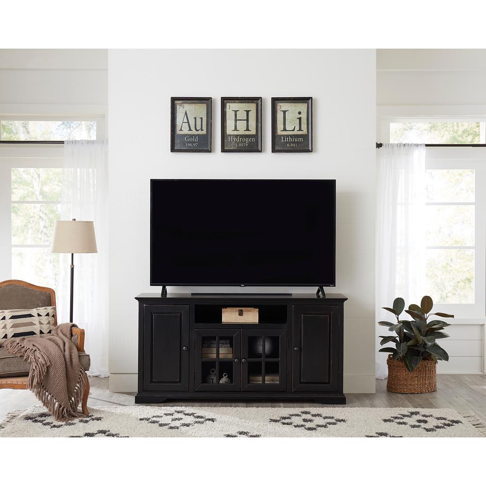 Progressive Furniture Hamilton 64 in. Vintage Black Composite TV Stand Fits TVs Up to 70 in