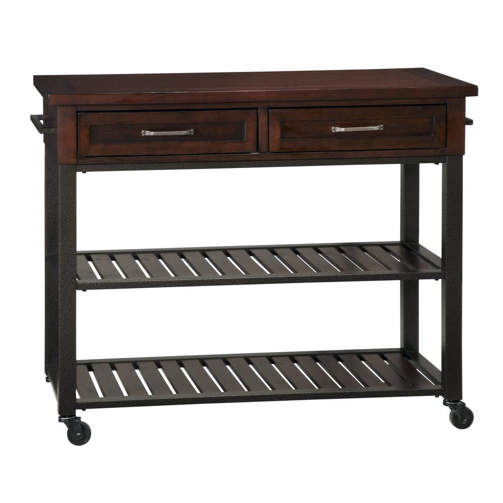 Homestyles Chestnut Kitchen Cart With Storage 5411 952 The Home