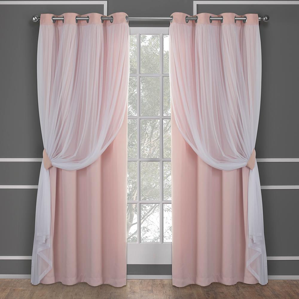 Pink Curtains D Window Treatments The Home Depot Catarina