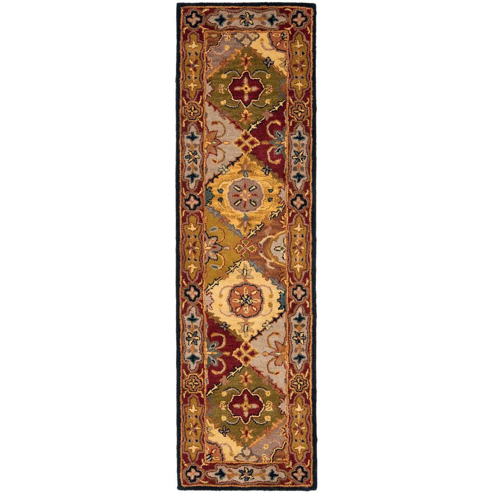 Safavieh Heritage Multi/Red 2 ft. x 16 ft. Runner RugHG512B216 The