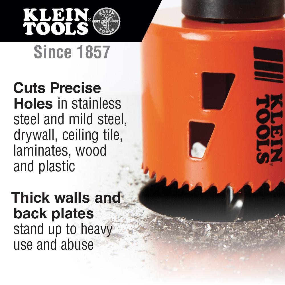 Klein Tools Hole Saw Set With Arbor 3 Piece M2o40687kit The