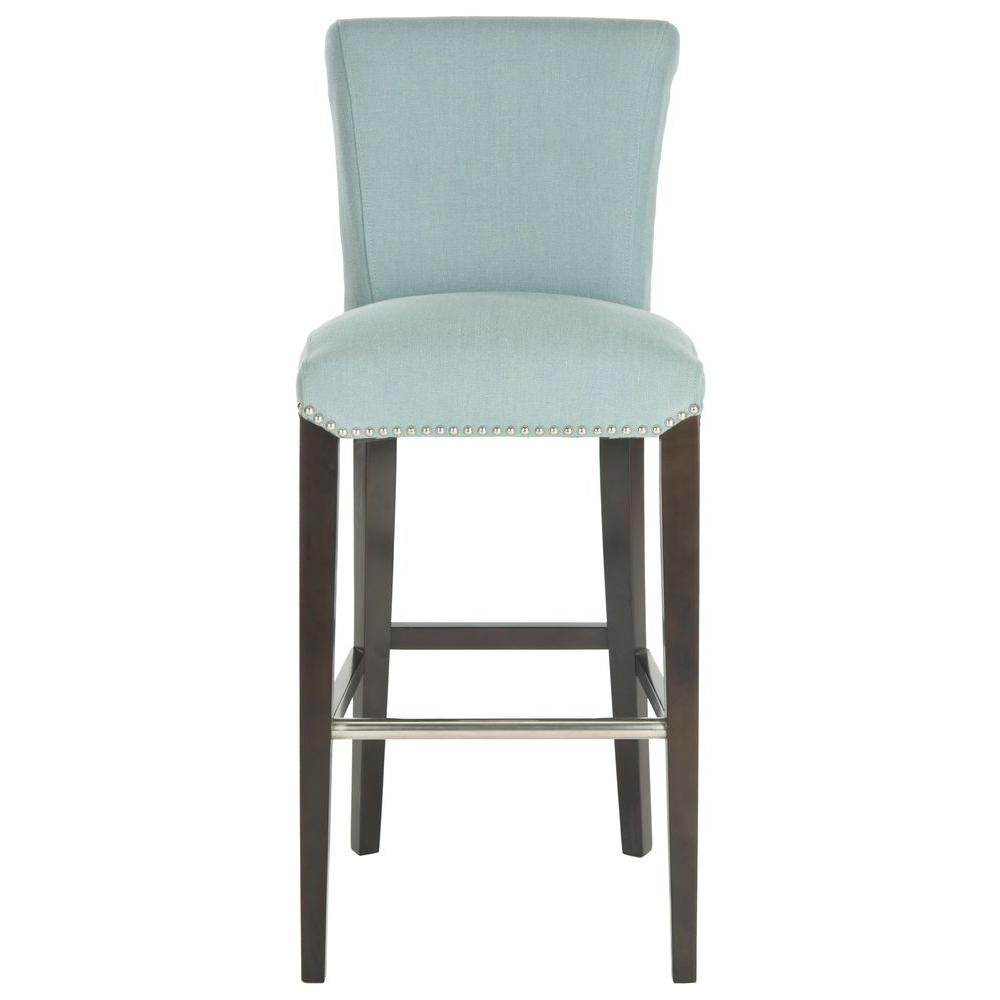 Safavieh Seth 25.9 in. Sky Blue Cushioned Bar StoolMCR4509H The Home Depot