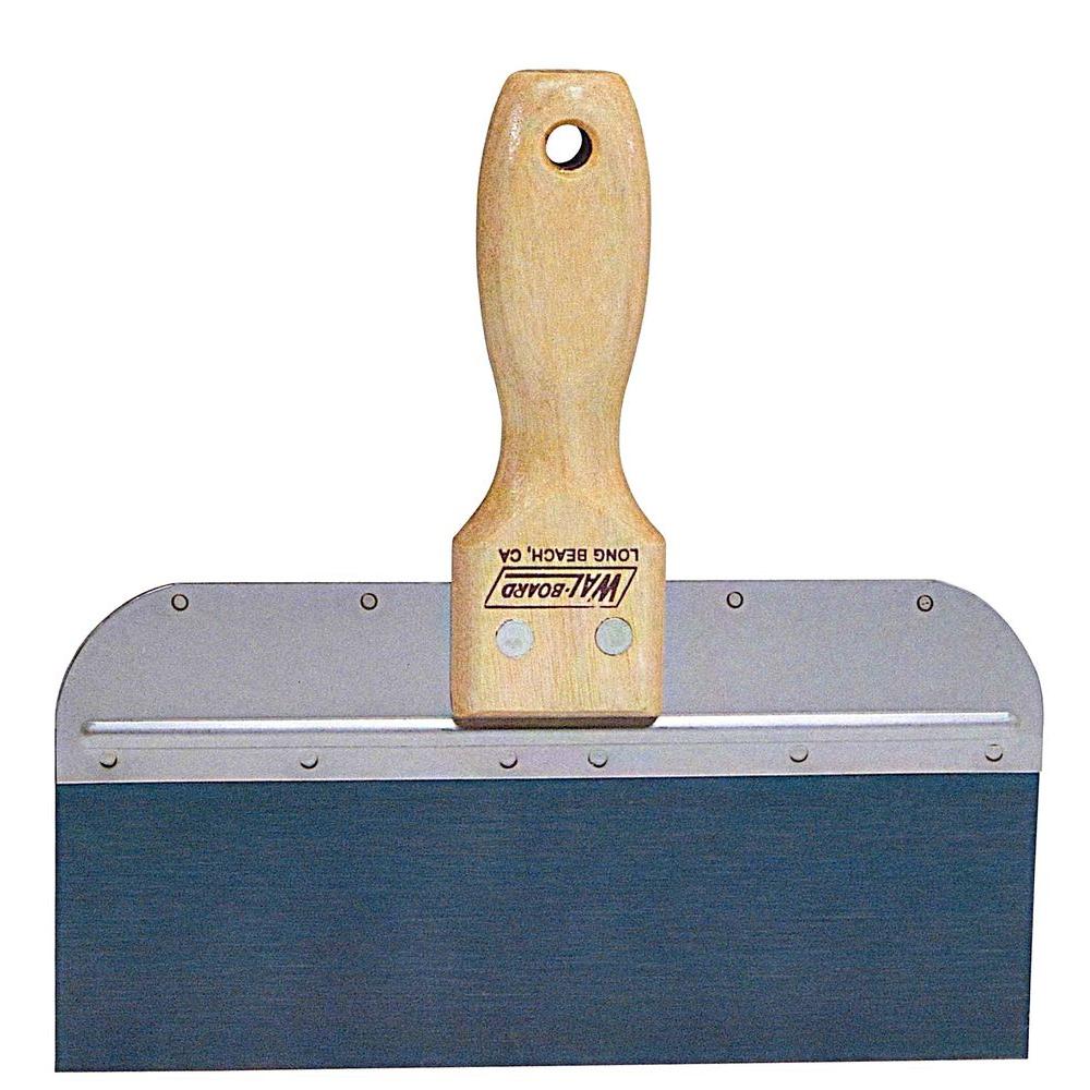 WalBoard Tools 8 in. Blue Steel Taping Knife with Wood Handle19001