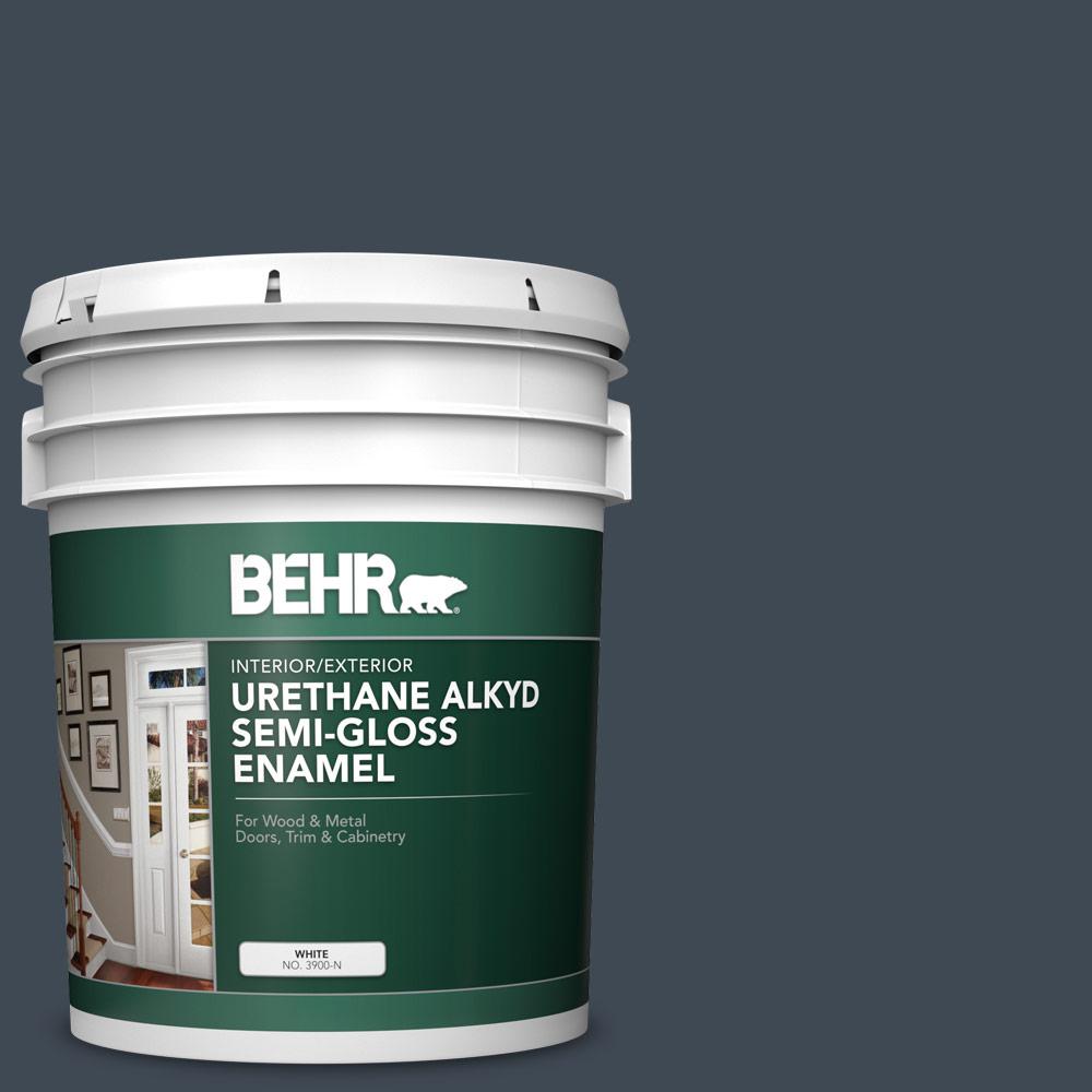 BEHR 5 gal. BXC26 New Navy Blue Urethane Alkyd Semi