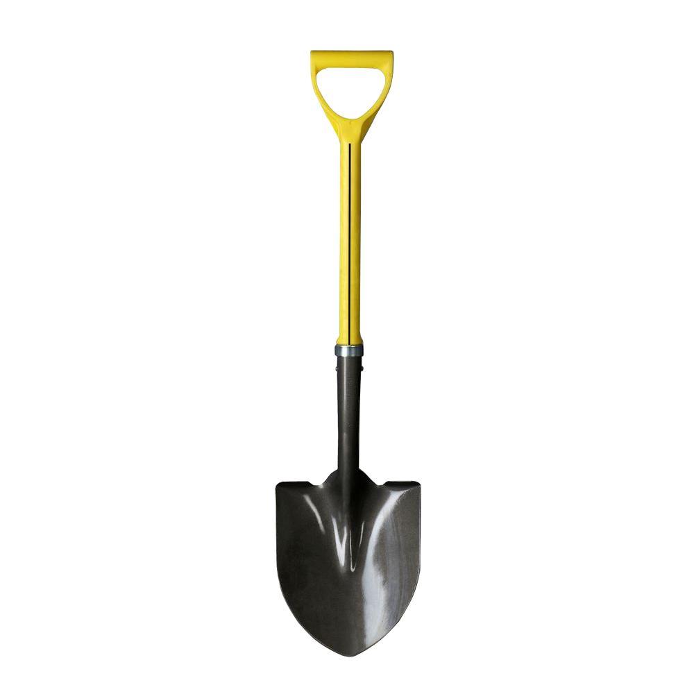 Nupla 27 in. DGrip Fiberglass Handle HeavyDuty Round Point Shovel