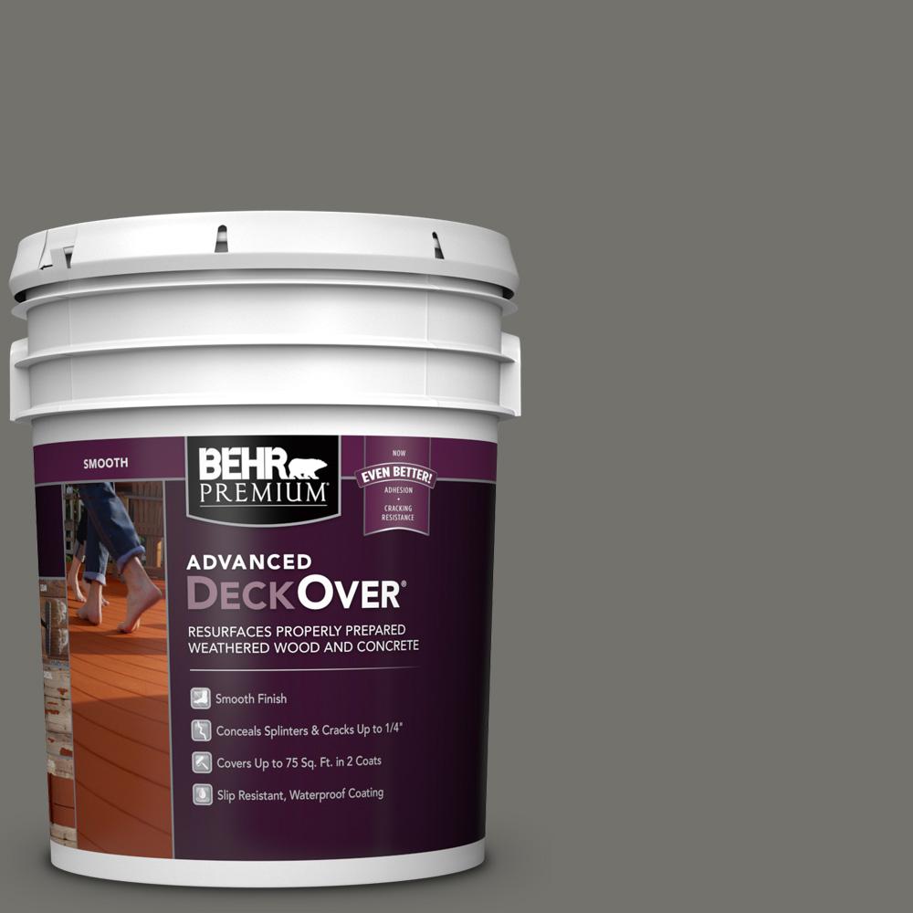 Behr Premium Advanced Deckover 5 Gal Sc 131 Pewter Smooth Solid Color Exterior Wood And Concrete Coating 500005 The Home Depot
