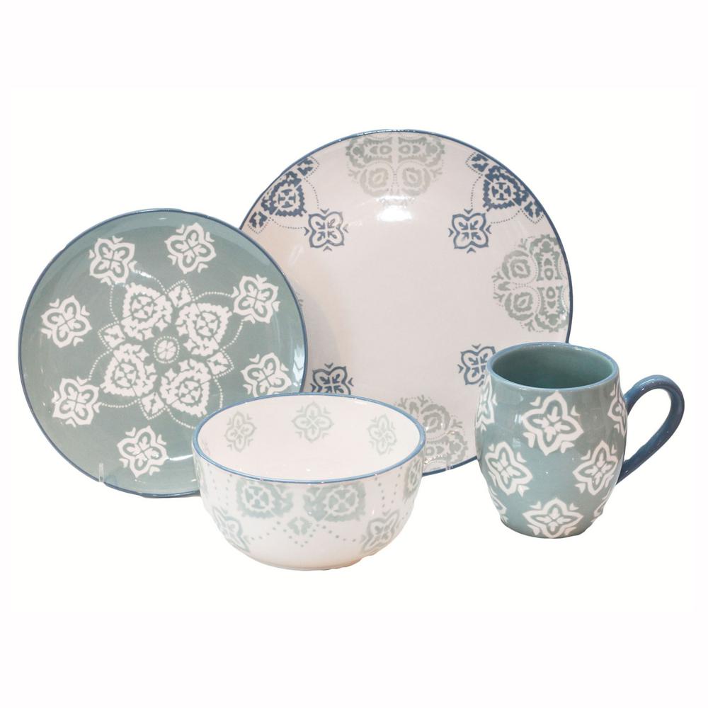 Painterly 16Piece Beige Dinnerware Set PA16B The Home Depot
