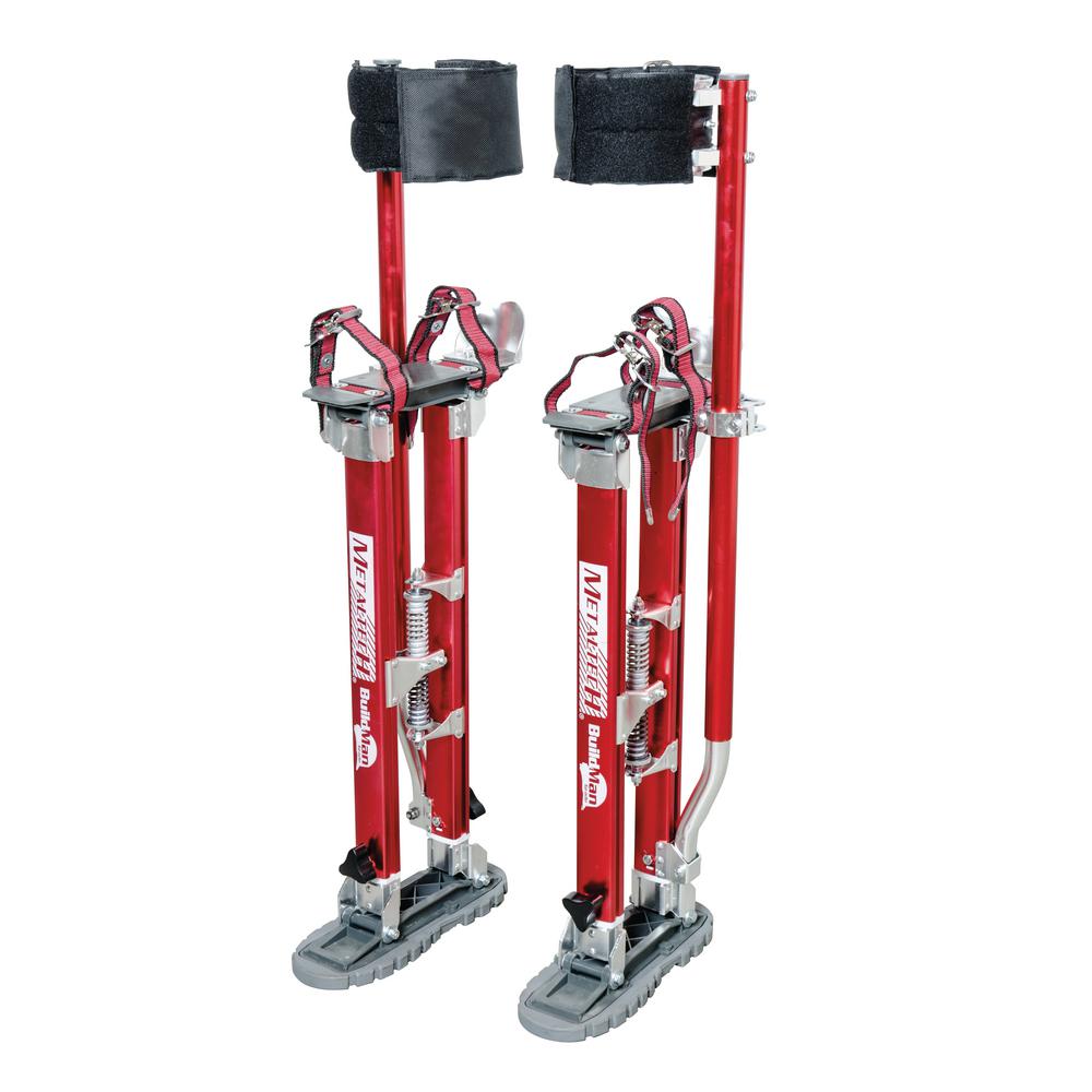 24 in. to 40 in. Adjustable Aluminum Drywall Stilts with Spring Action