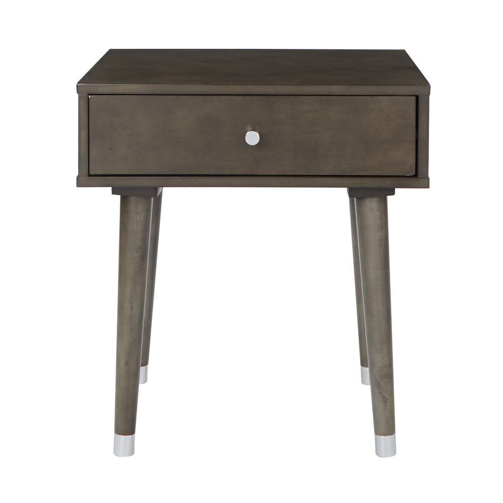 Safavieh Michaela Vintage Grey Storage Side Table Amh5744d