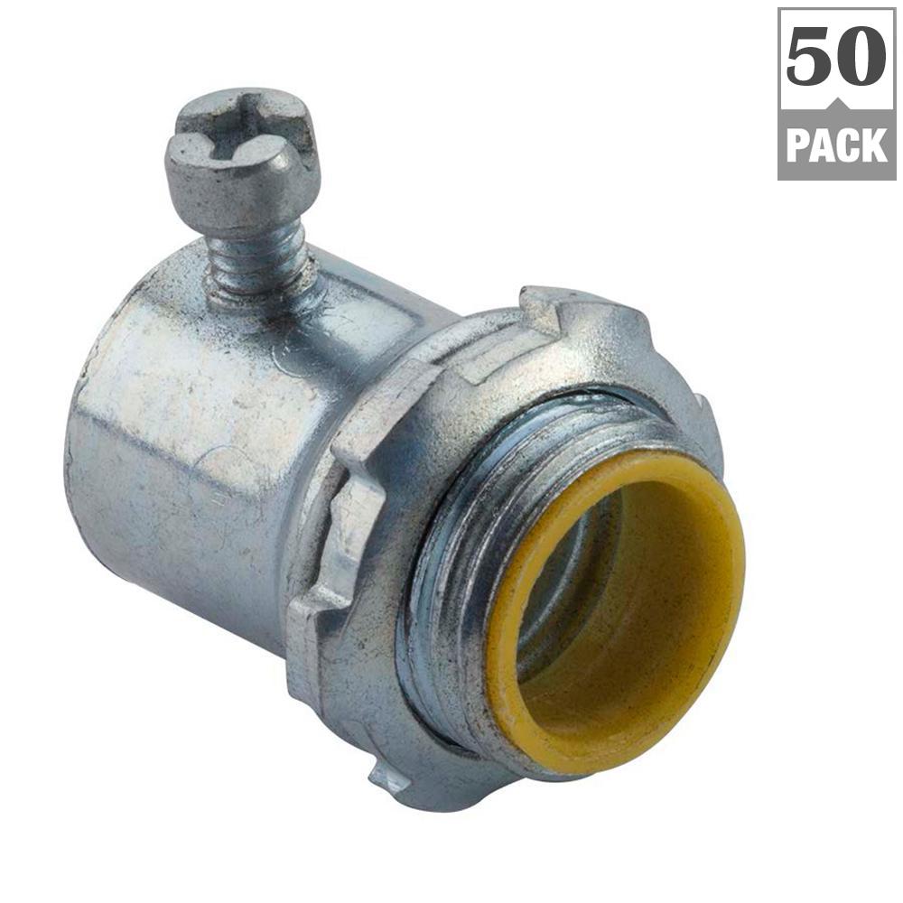 Halex 1/2 in. Electrical Metalic Tube (EMT) SetScrew Connectors (50