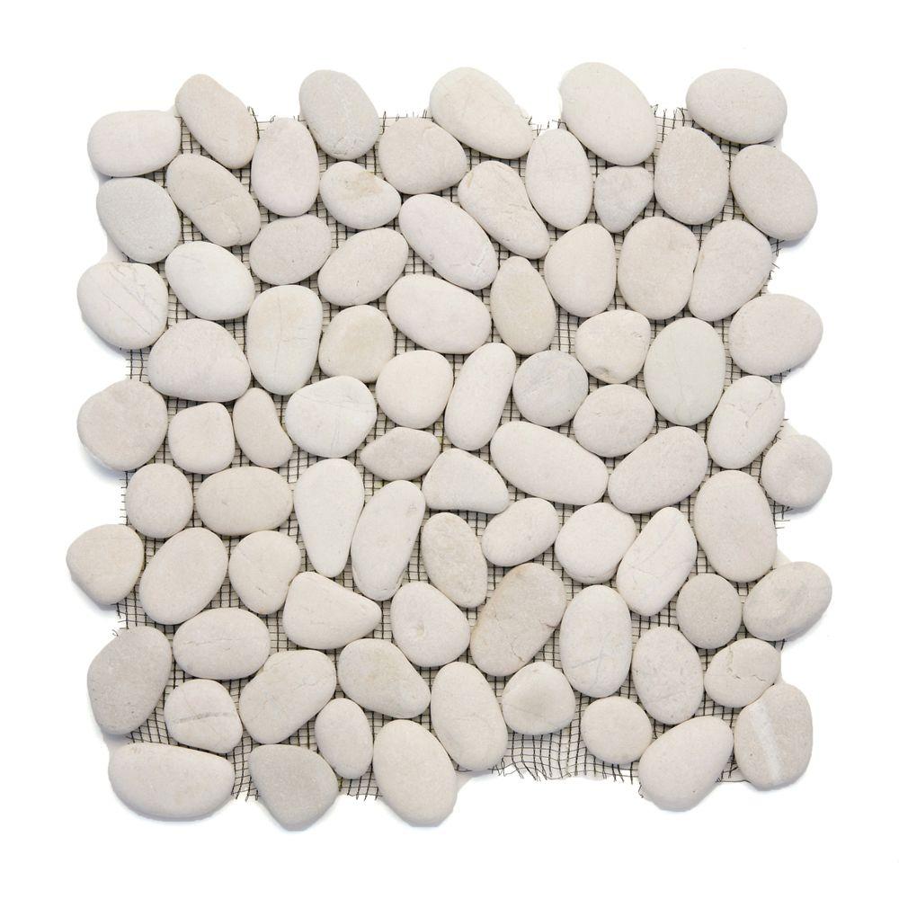 Fireplace Pebble Tile Natural Stone Tile The Home Depot