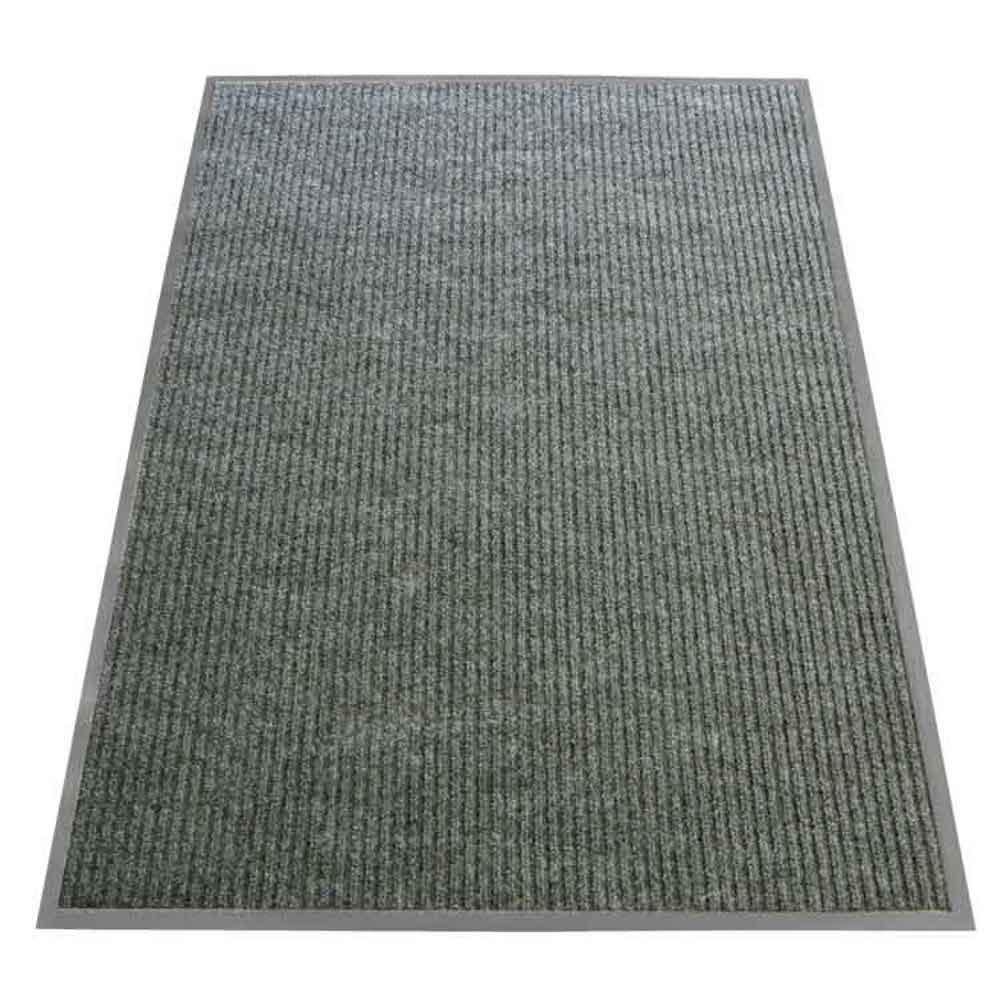 Rubber Cal Ribbed Polypropylene Gray 3 Ft X 4 Ft Polypropylene