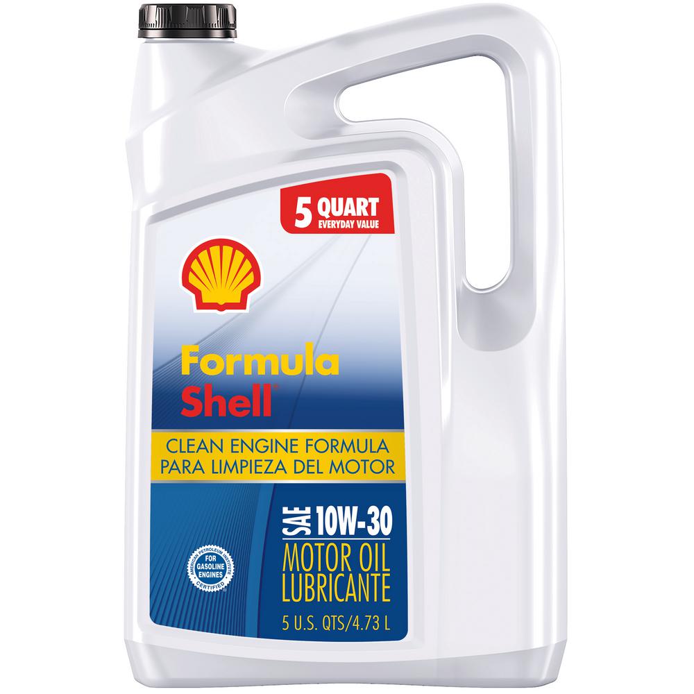 Formula Shell 10w 30 5 Qt Clean Engine Formula Conventional Motor Oil The Home Depot