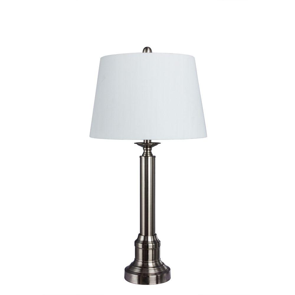 Fangio Lighting 29 In Brushed Steel Metal Table Lamp 1437bs The Fangio Lighting 29 In Brushed Steel Metal Table Lamp
