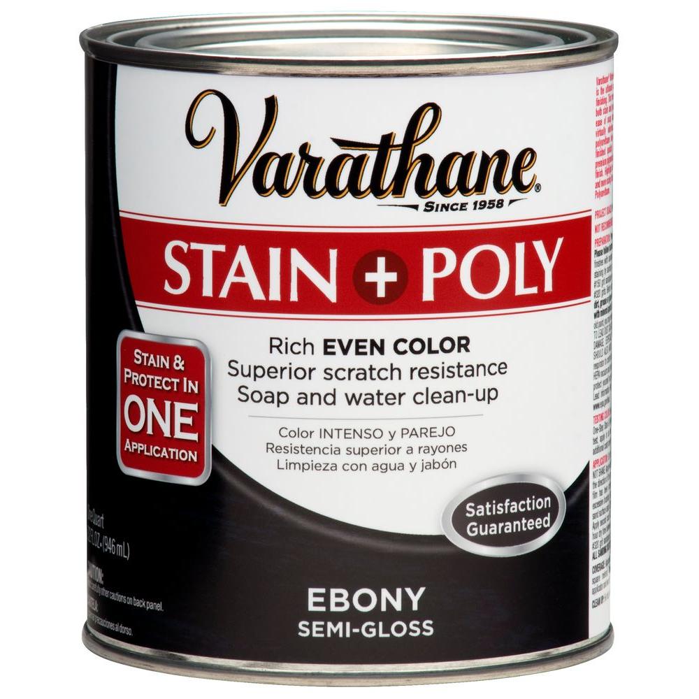 Varathane 1 qt. Ebony Stain and Polyurethane271464 The Home Depot