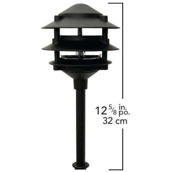 Moonrays Paa Style 3 Tier Low Voltage 11 Watt Black Metal 3 Tier Low Voltage 11 Watt Black Metal