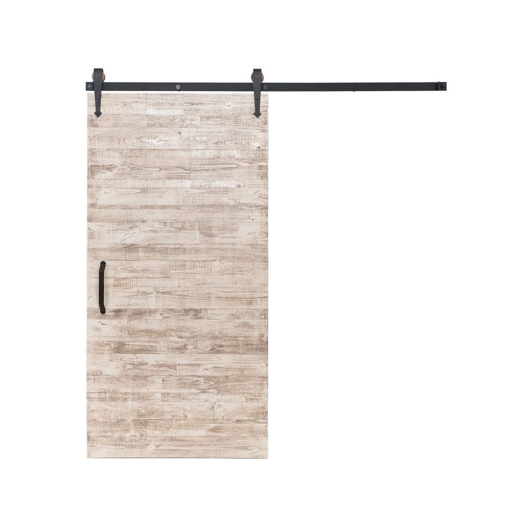 Rustica Hardware 36 inch x 84 inch Rustica Reclaimed White Wash Wood Barn Door... by Rustica Hardware