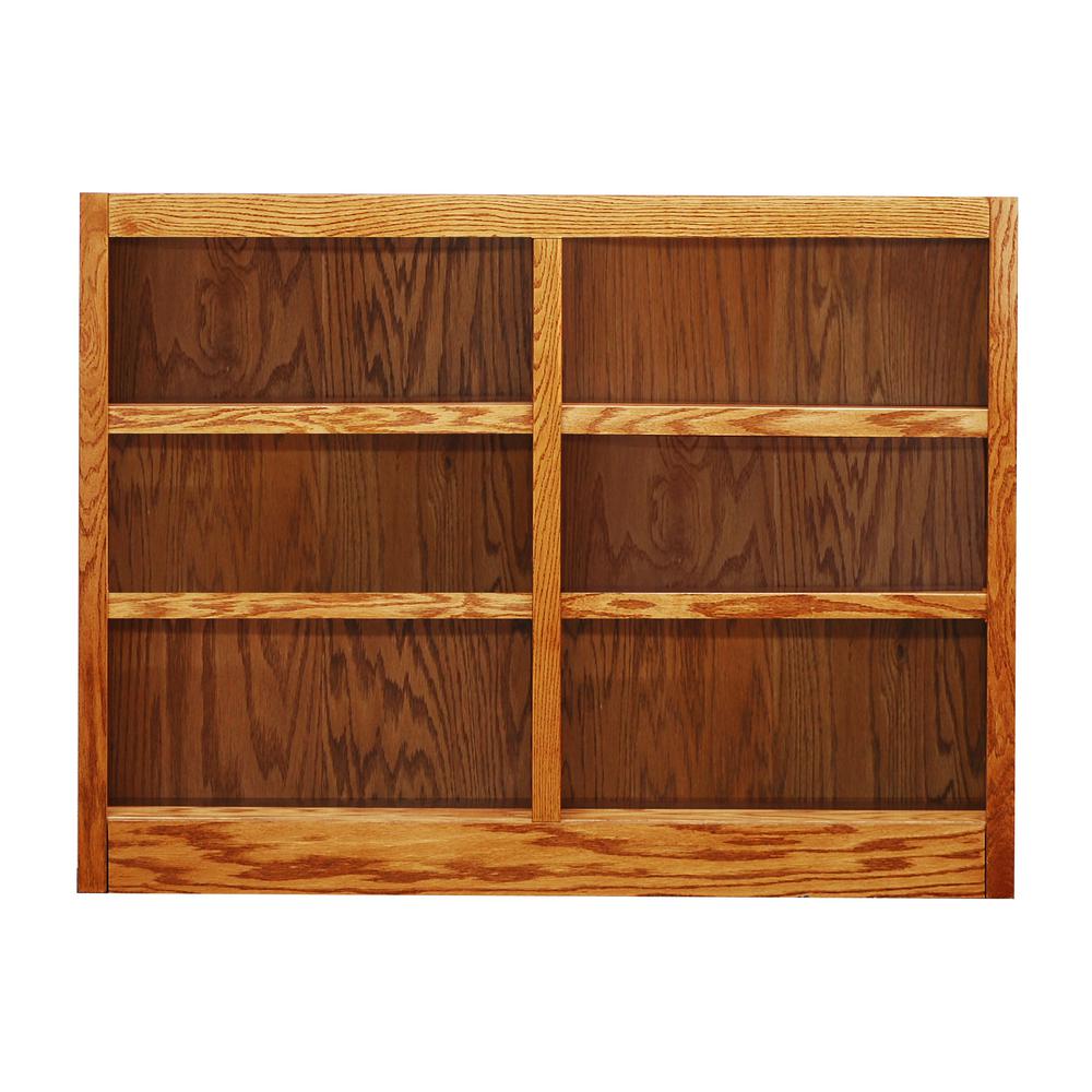 Bookcase Storage Cabinet 6-Shelf Dry Oak Solid Wood Home ...