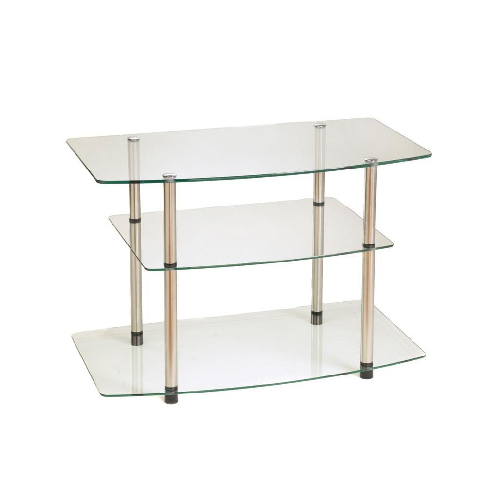 Glass Tv Stands Living Room Furniture The Home Depot - Glass Table Stand For Tv Glass Tv Stands Living Room Furniture The Home Depot - Glass Table Stand For Tv