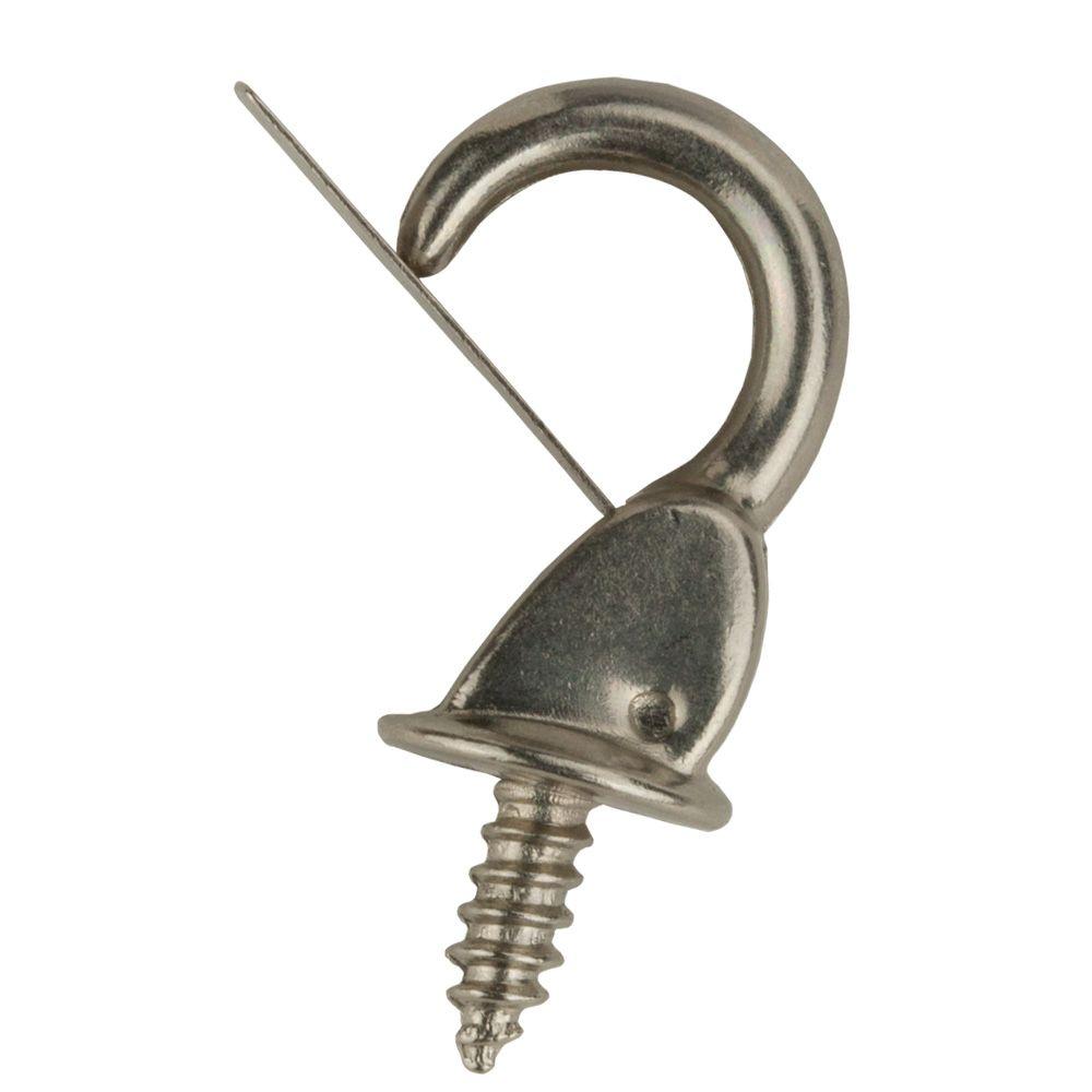 Everbilt 7 8 In Satin Nickel Safety Cup Hook 3 Piece Per Pack