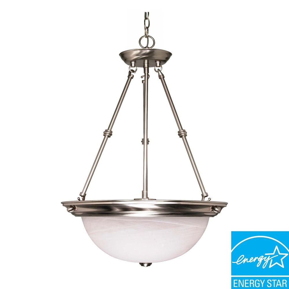 Hampton Bay Murray 3Light Brushed Nickel PendantES1579SBA The Home