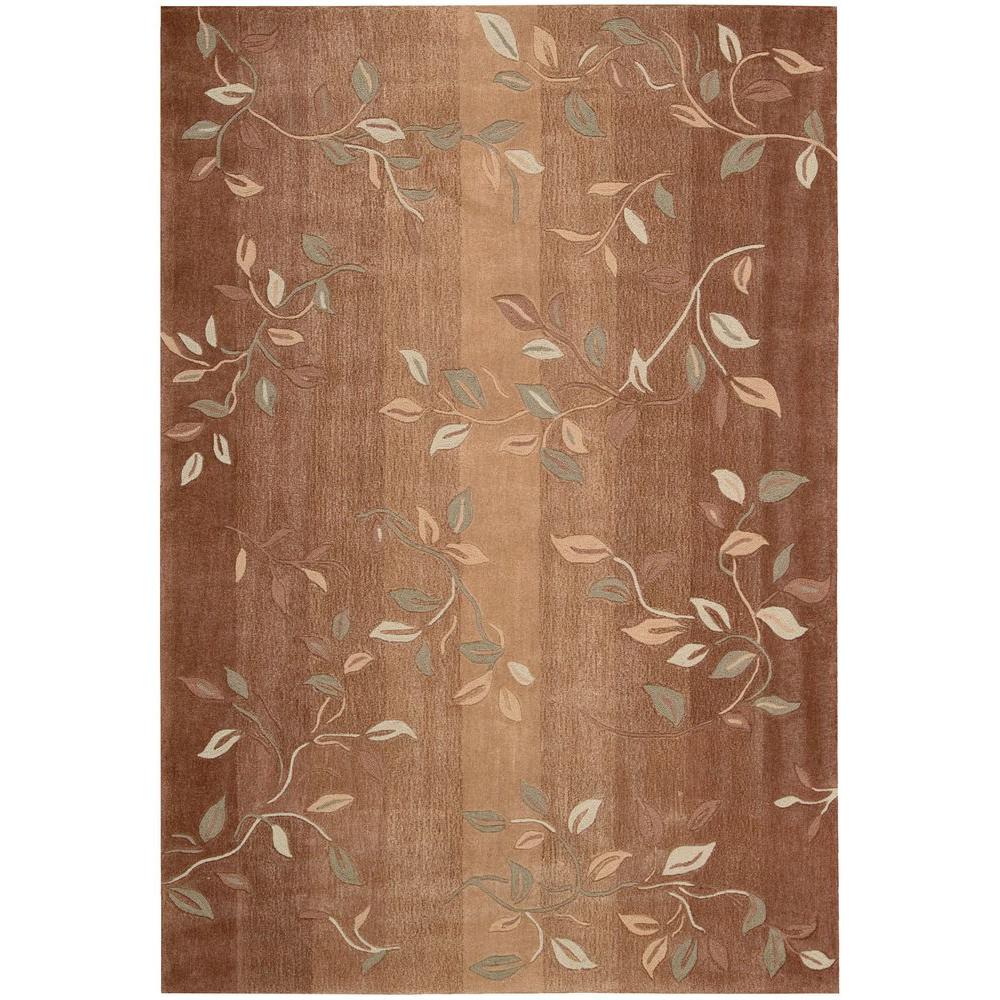 Nourison Overstock Contours Cinnamon 7 ft. 3 in. x 9 ft. 3 in. Area Rug046055 The Home Depot