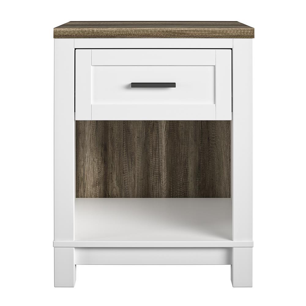 Ameriwood Home Fall River White Nightstand Hd00019 The Home Depot