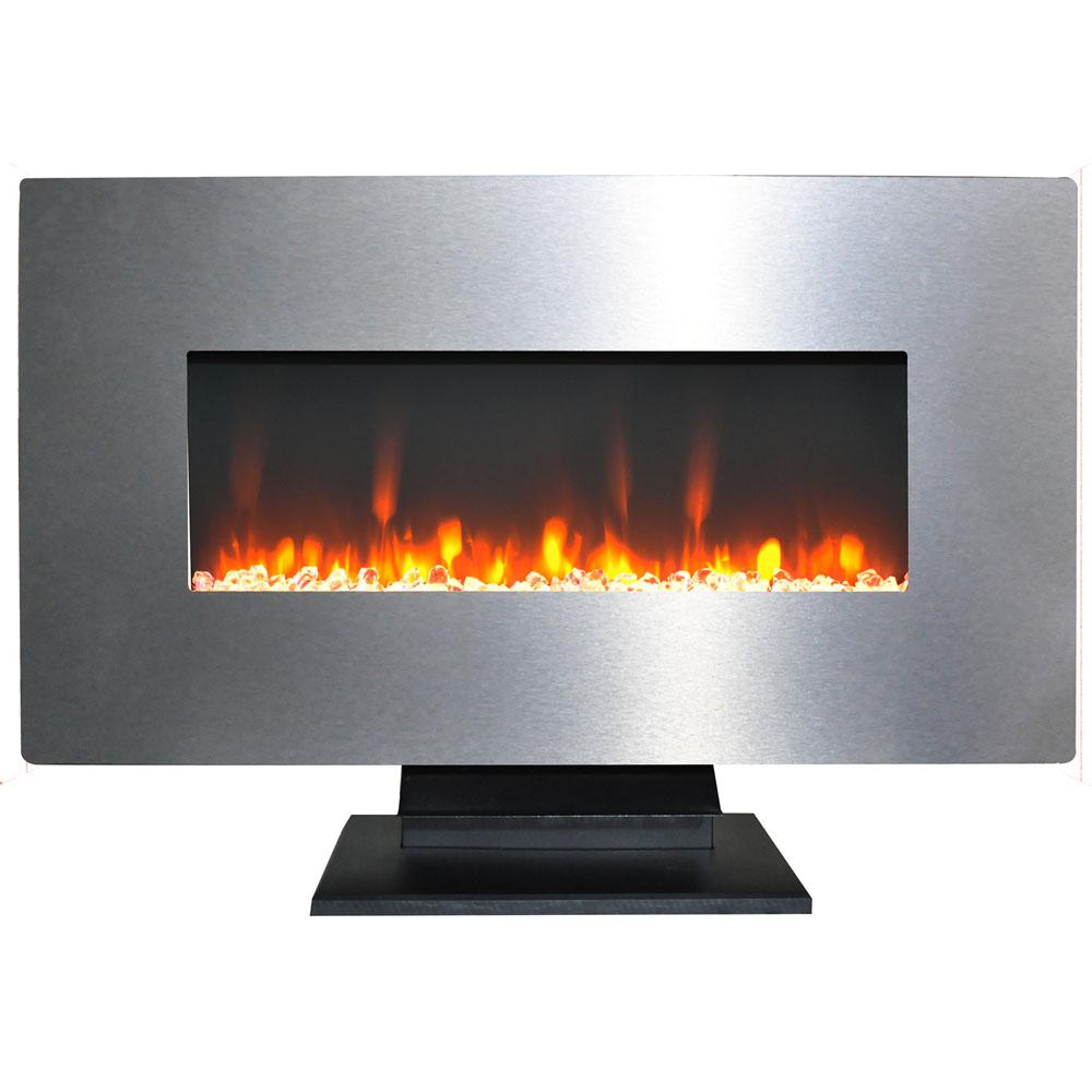 Silver Electric Fireplace
 - Silver Electric Fireplaces Fireplaces The Home Depot