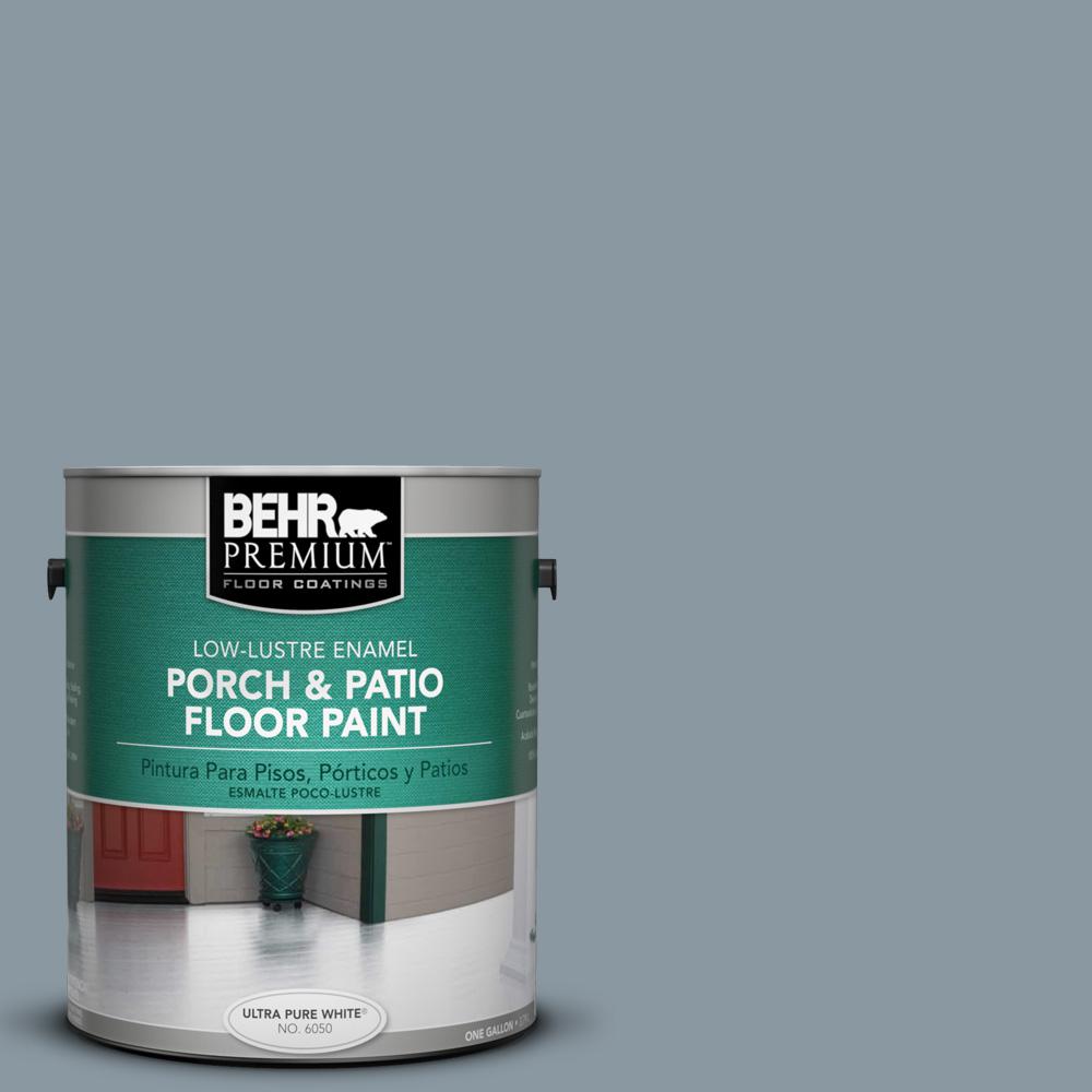 Behr Premium 1 Gal N490 4 Teton Blue Low Re Interior Exterior N490 4 Teton Blue Low Re Interior Exterior Porch And Patio Floor Paint
