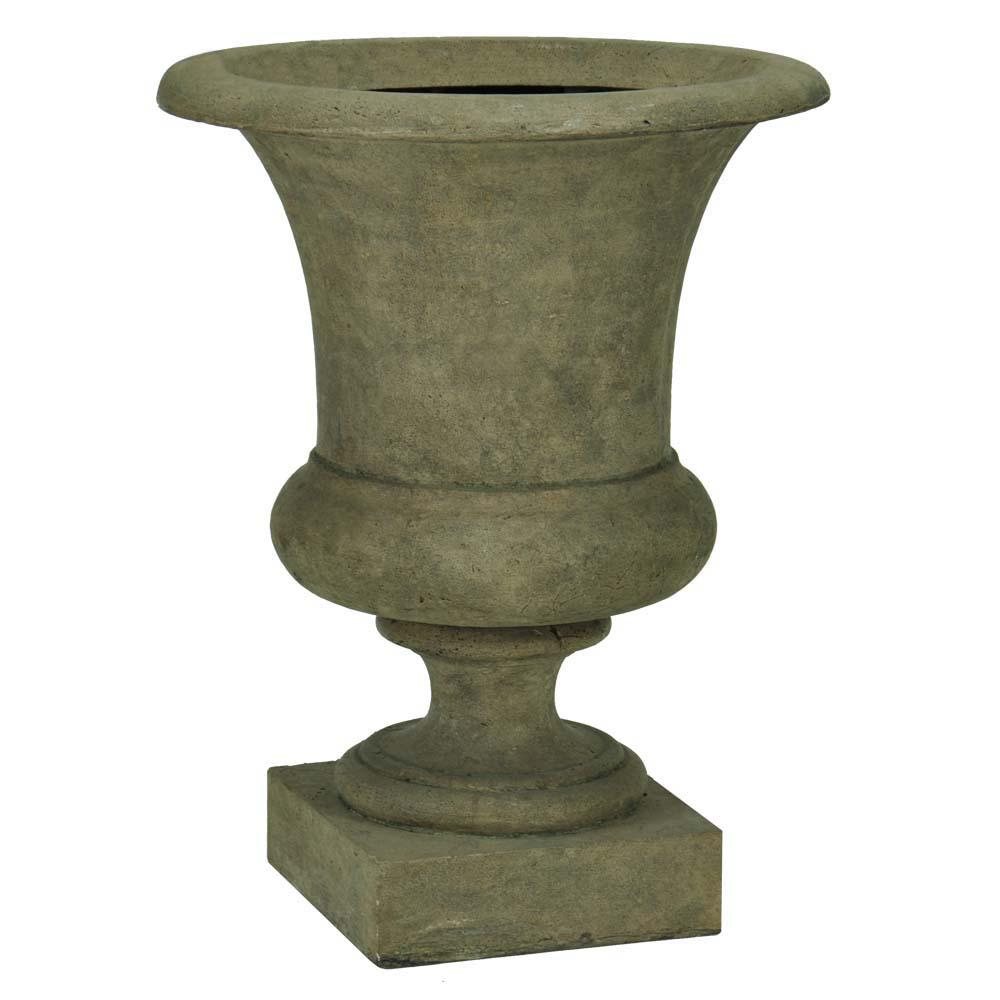 MPG 17 in. x 22 in. Cast Stone Medici Urn in GranitePF5425AG The