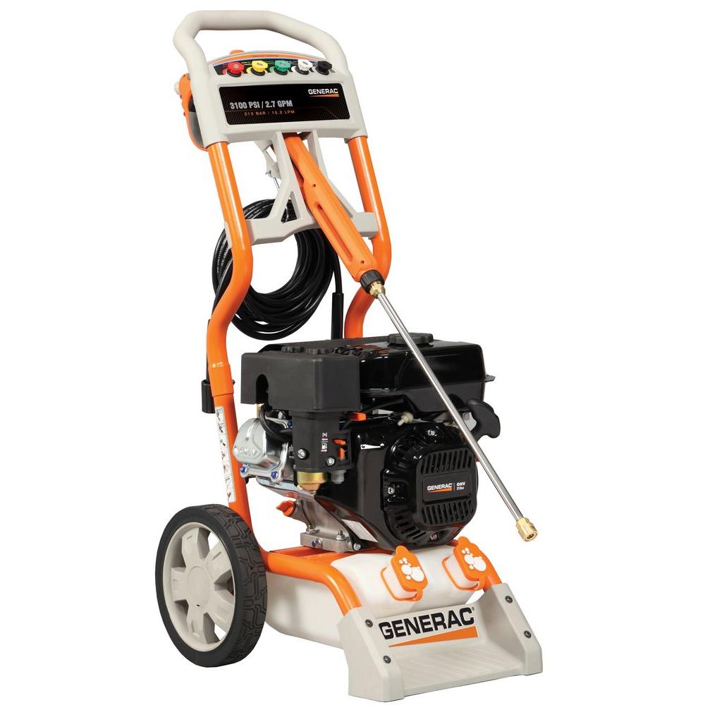 Generac 3100-PSI 2.7-GPM OHV Engine Axial Cam Pump Gas Powered Pressure ...