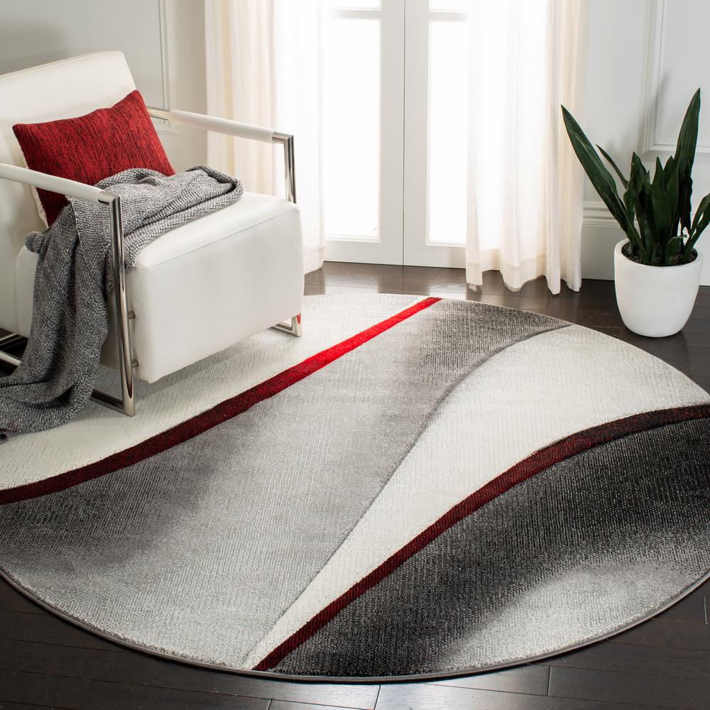 Safavieh Hollywood Gray Red 5 Ft X Round Area Rug Hlw712k 5r The Home Depot - Red And Grey Round Area Rug Safavieh Hollywood Gray Red 5 Ft X Round Area Rug Hlw712k 5r The Home Depot - Red And Grey Round Area Rug