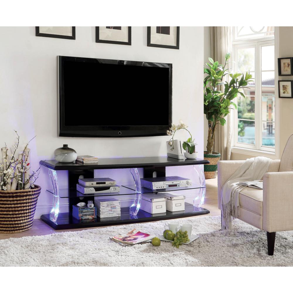 clear plastic tv stand