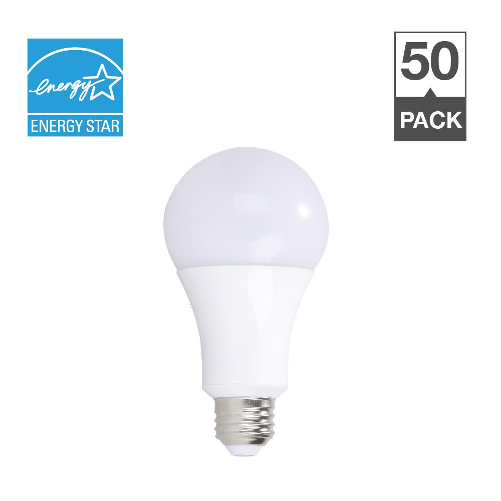 Energy Saving Indoor Outdoor 50 Led Bulbs Light The 100w Equivalent Soft White 2700k A19 Energy Star And Dimmable 25 000 Hour Led Light Bulb