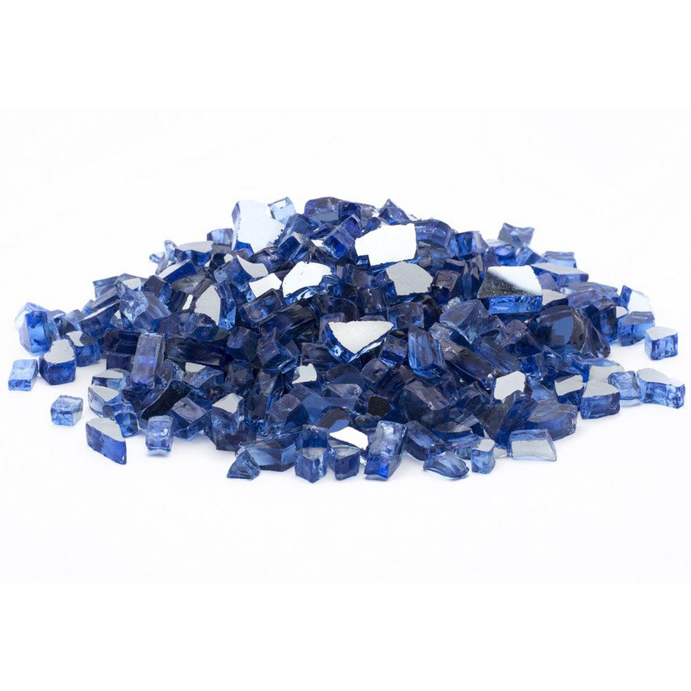 Tempered Glass Rocks Good for Indoor and Outdoor 10-Pounds Fireplace Hisencn 1//2 Inch Cobalt Blue Reflective Fire Glass Decorative for Natural or Propane Fire Pit