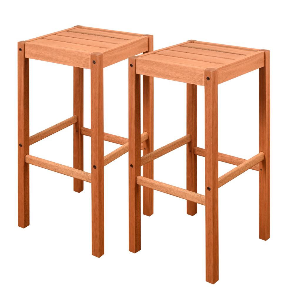 Amazonia Eden Wood Outdoor Bar Stool (2Pack)BT 2_541 The Home Depot