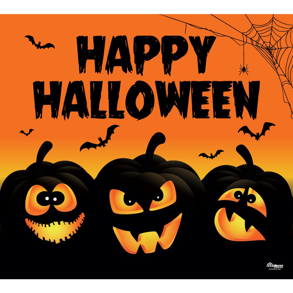 My Door Decor 7 Ft X 8 Ft Happy Halloween Jack O Lanterns Garage