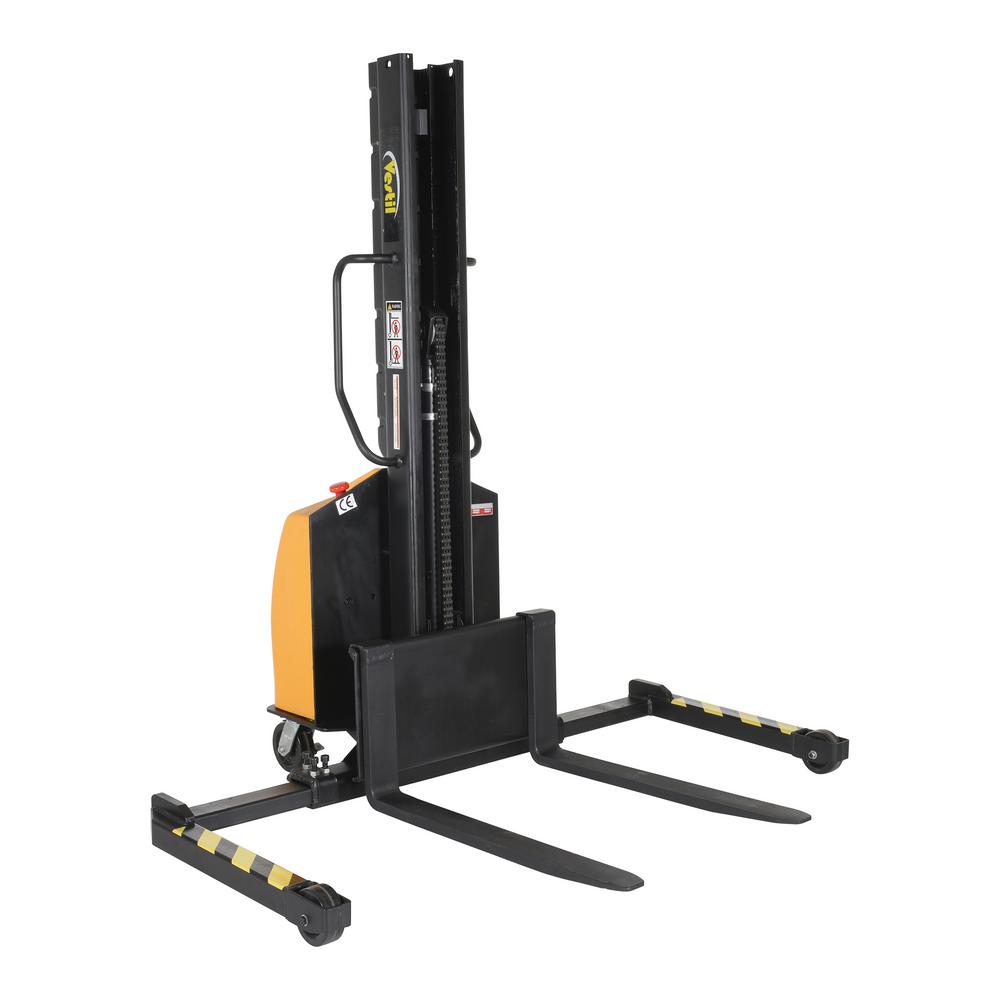 Vestil 1500 lb. Capacity 63 inch Narrow Mast Stacker with Power Lift and... by Vestil