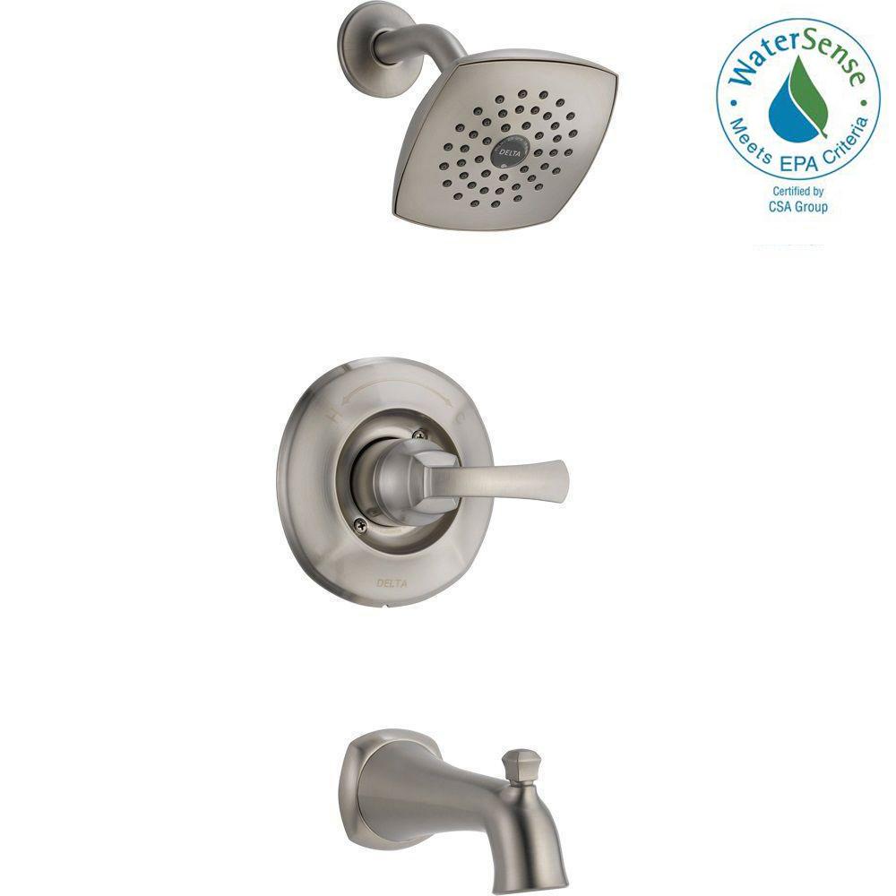 Delta Foundations Single-Handle 1-Spray Tub and Shower Faucet in ...