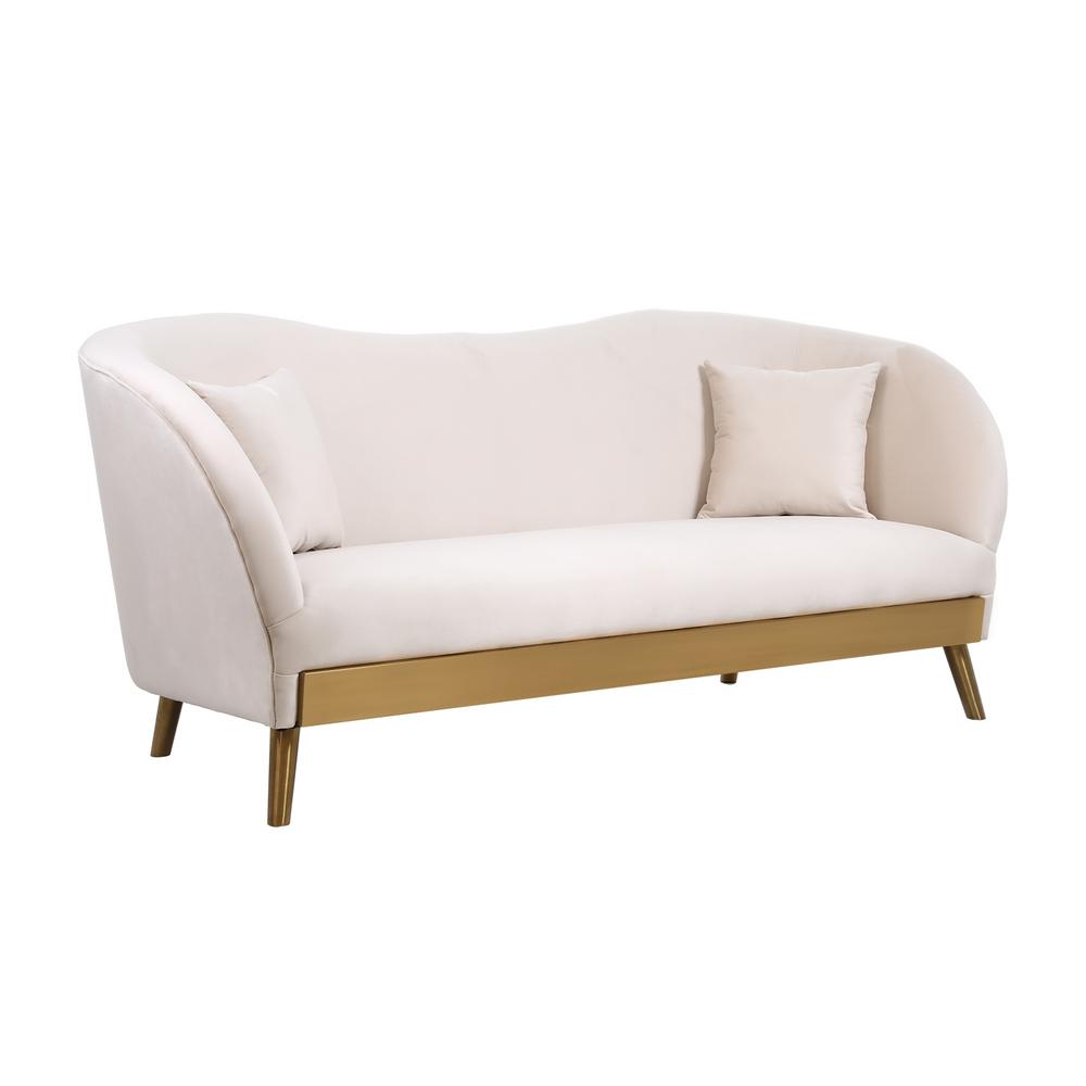 Velvet White Loveseat Sofas Loveseats Living Room