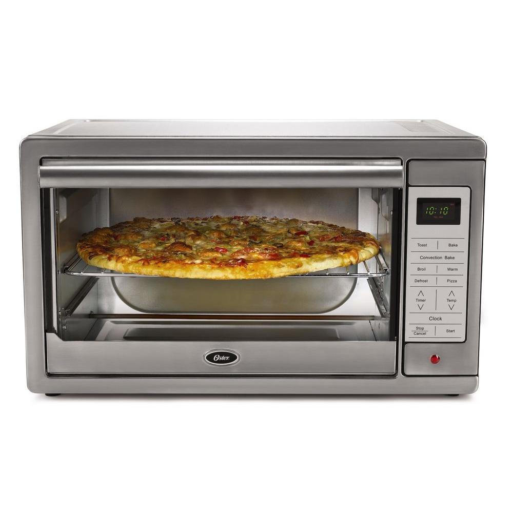 Oster 1500 W 4 Slice Brushed Stainless Programmable Toaster Oven