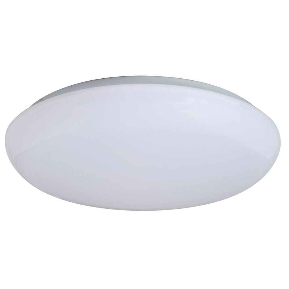 Hampton Bay Arctic Glacier White Large Led Flush Mount Hbl1144a 06 Cool White Indoor Led Mushroom Flush Mount