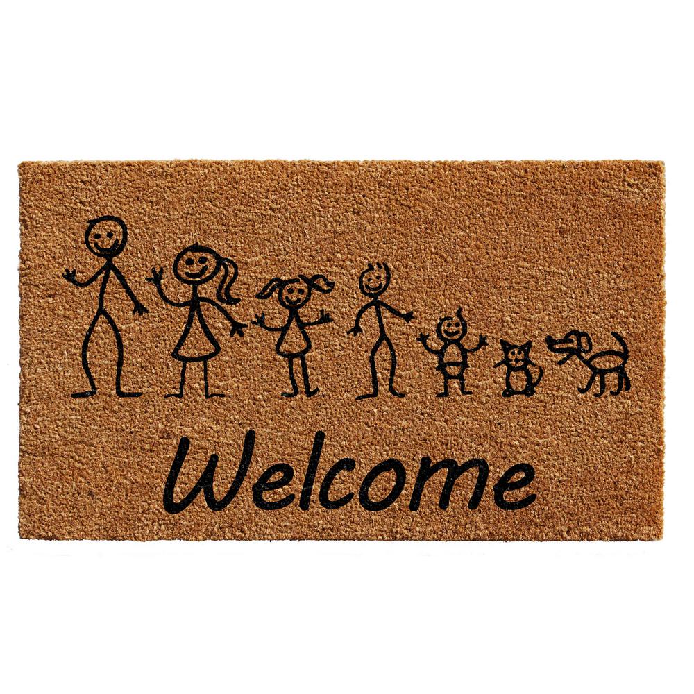 Home More 18 In X 30 In Stick Family Door Mat 103391830 The