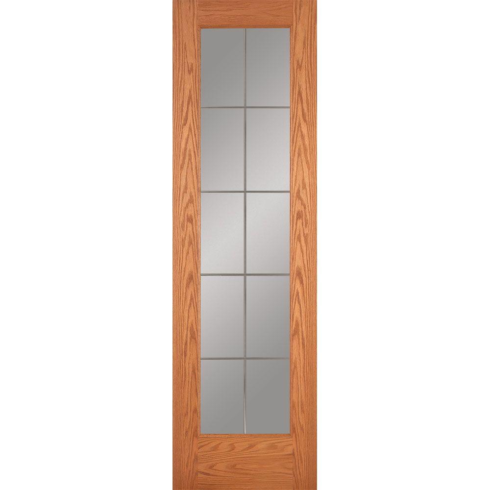 Feather River Doors 24 In X 80 In 10 Lite Illusions Woodgrain Unfinished Oak Interior Door 4403