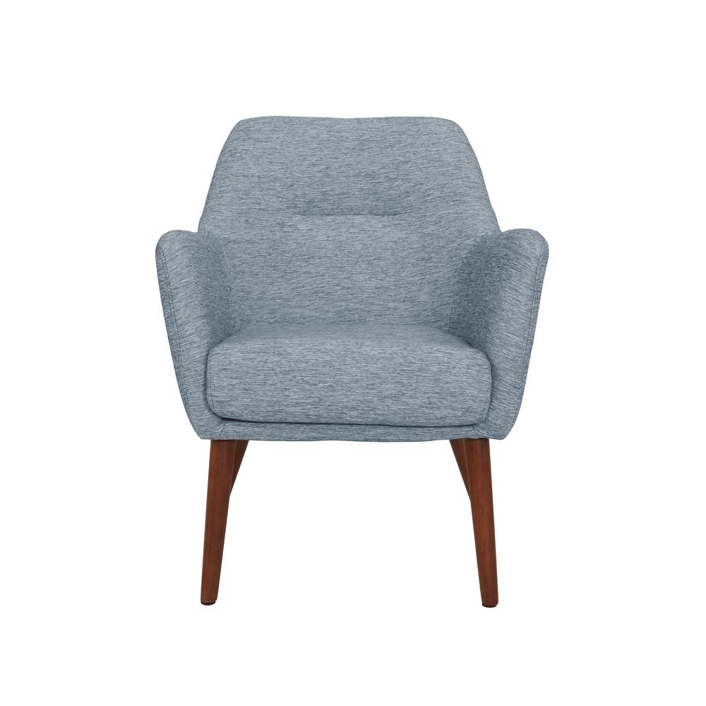 Handy Living Juurg Mid Century Modern Arm Chair In Blue Textured Handy Living Juurg Mid Century Modern Arm Chair In Blue Textured Strie