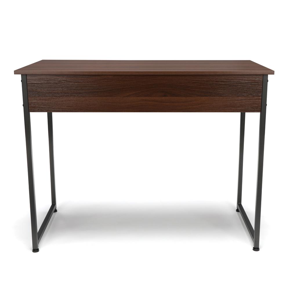 Ofm Walnut With Gray Frame Computer Desk Essentials Collection Computer Desk Essentials Collection